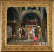 Vasily Smirnov. The Byzantine Queen Enters Her Ancestors’ Tomb in the Morning. 1889-1890 Vasily Smirnov. The Byzantine Queen Enters Her Ancestors’ Tomb in the Morning. 1