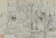 Scotti Mikhail. The Shop of a Weapon-vendor in Constantinople. c. 1845 Scotti Mikhail. The Shop of a Weapon-vendor in Constantinople. c. 1845
