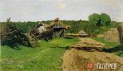 Levitan Isaaс. Entry Road to a Village. 1884