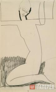 Modigliani Amedeo. Caryatid, Kneeling. 1911-1913