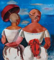 Jekabs KAZAKS. Ladies on the Beach. 1920