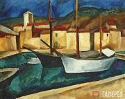 Konchalovsky Pyotr. Cassis. Ships. 1913