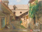 Kramskoi Ivan. Courtyard in a Village in France. 1876