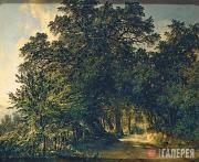 Mikhail LEBEDEV. Alley in Albano, near Rome. 1836 