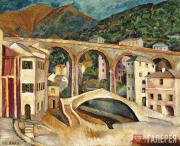 Mashkov Ilya. Italy. Nervi. Landscape with Aqueduct. 1913