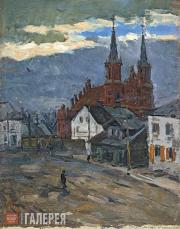 Molchanov Konstantin. Catholic Church in Łosice. Poland. 1944