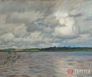 Levitan Isaaс. Lake. Gloomy Afternoon. A study. 1895 (?) 
