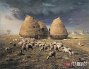 Jean-Francois MILLET. Haystacks: Autumn. c. 1874