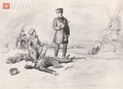 Фототипия К.А. Фишера по оригиналу Павла П. Соколова. Дуэль Онегина с Ленским