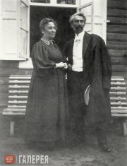 Leonid Pasternak with his sister Anna Freidenberg Leonid Pasternak with his sister Anna Freidenberg