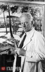 Nikolai Zagrekov in his studio. 1950s