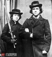 EDVARD GRIEG AND HIS BROTHER JOHN IN LEIPZIG. 1860 EDVARD GRIEG AND HIS BROTHER JOHN IN LEIPZIG. 1860