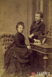NINA AND EDVARD GRIEG. WEDDING PHOTO. 1867 NINA AND EDVARD GRIEG. WEDDING PHOTO. 1867
