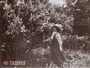 Н.И. Забела-Врубель, «вдыхающая» сирень. [1901]