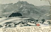 View from a balcony at the health resort in Leysin