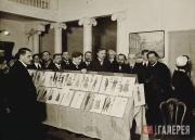 Выставка эскизов декораций и костюмов, устроенная членом Секции Н.А. Поповым при «Режиссерской Студии» в здании, снятом для школы в Ржевском переулке, дом 2 Выставка эскизов декораций и костюмов, устроенная членом Секции Н.А. Поповым...