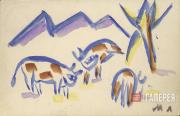 Открытка. [Коровы]Postcard. [Cows]
