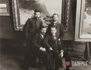 From left: sitting, Arkady Chumakov, Konstantin Bogaevsky; ...