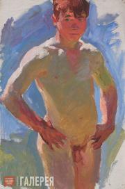 Plastov Arkady. Sketch for the painting “Bathing the Horses”. Nude Form. No. 13. 1937-1938 Plastov Arkady. Sketch for the painting “Bathing the Horses”. Nude Form. No. 13.