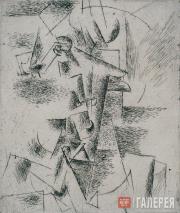 Picasso Pablo. Head of a Man with Pipe. 1912