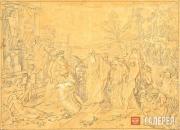 Moller Fyodor. St. John the Divine Preaching on the Island of Patmos. 1840s