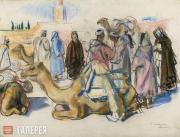 Serebryakova Zinaida. Market with Camels. Marrakesh. 1932 Serebryakova Zinaida. Market with Camels. Marrakesh. 1932