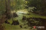 Levitan Isaaс. Little Pool by a River. 1880s