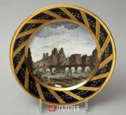 Pieces from a service with views of Paris and its suburbs Pieces from a service with views of Paris and its suburbs