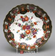 Plate painted in the style of Imari ware