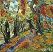 Vasily ROZHDESTVENSKY. Landscape with an Alley. 1909–1910