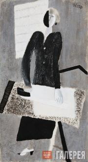 Lebedev Vladimir. Woman Ironing “with a Toothache”. 1920