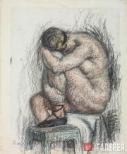 Mashkov Ilya. Sitting Female Model. Second half of 1910s