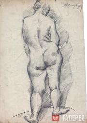 Alexander Osmerkin. Standing Female Model. 1922-1923