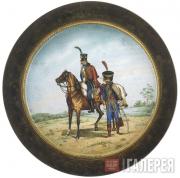 A military porcelain plaque