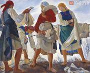 Serebryakova Zinaida. Bleaching the Linen. 1917 Serebryakova Zinaida. Bleaching the Linen. 1917