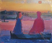 Irina STARZHENETSKAYA. Two in the Boat. 1982 Irina STARZHENETSKAYA. Two in the Boat. 1982
