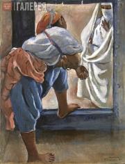 Serebryakova Zinaida. Morocco. Figures in a doorway. 1928 Serebryakova Zinaida. Morocco. Figures in a doorway. 1928