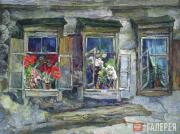 Tyulkin Alexander. Flowers in the Windows. 1955