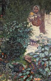 Мария Васильевна ЯКУНЧИКОВА. Девочка в лесу. 1895