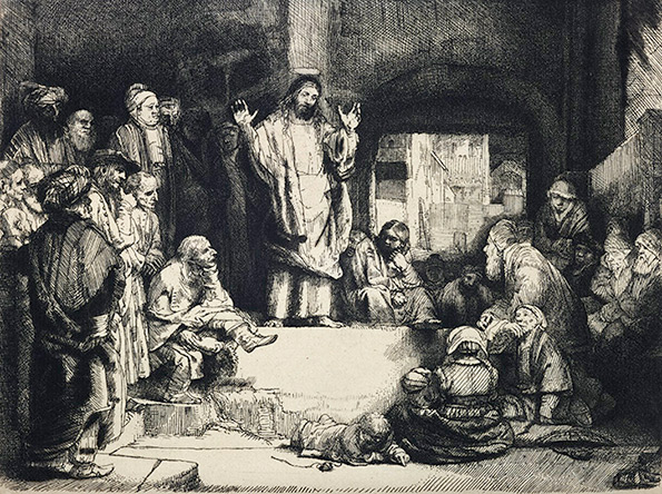 Рембрандт Харменс ван Рейн. Проповедь Христа. Ок. 1652