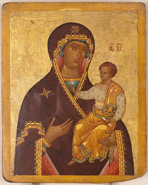 Икона. Богоматерь Одигитрия.  Конец XV в.