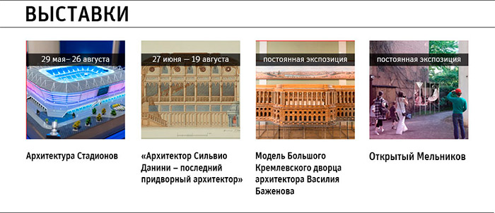 Государственный научно-исследовательский музей архитектуры имени А.В. Щусева,Выставки