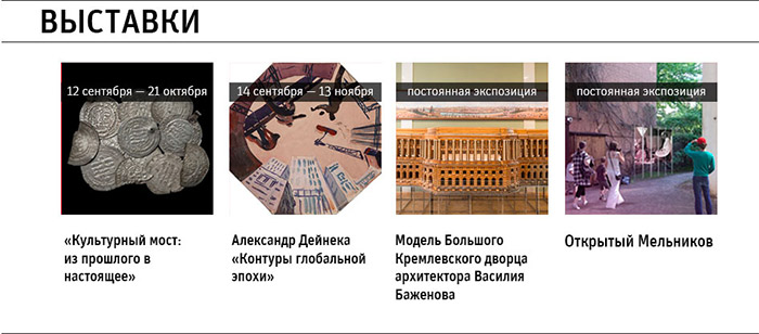 Государственный научно-исследовательский музей архитектуры имени А.В. Щусева, Выставки