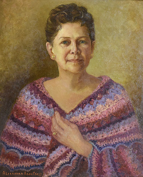 Александра Азовцева. Автопортрет, 1976 год