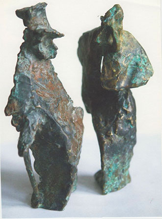 Пушкин и Гоголь, 1996, бронза