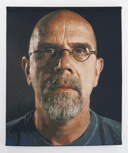 Chuck Close. Self-portrait/Color, 2007 © Courtesy of the Artist, Pace Gallery and Gary Tatintsian Gallery