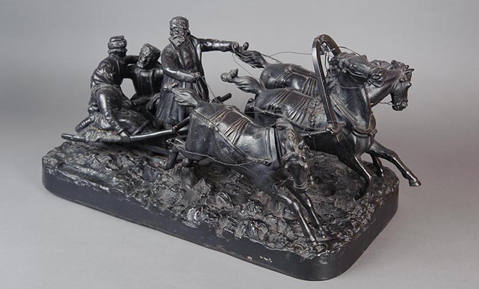 Евгений Напс. Тройка зимой. Модель 1880 г. Касли. Начало ХХ века