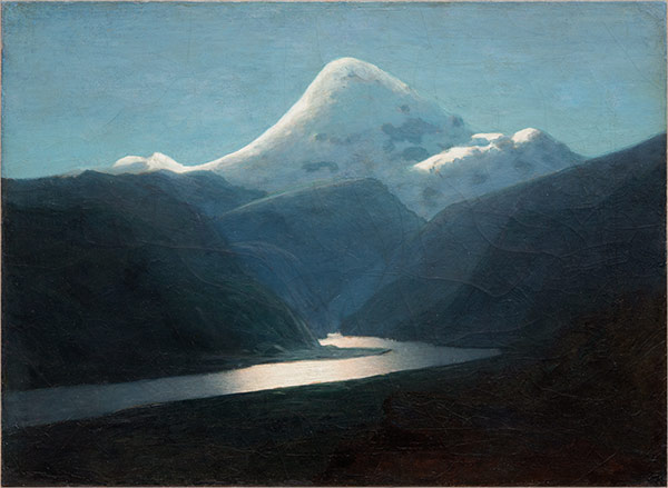 Архип Куинджи «Снежные вершины гор. Лунная ночь. Кавказ», 1890–1895