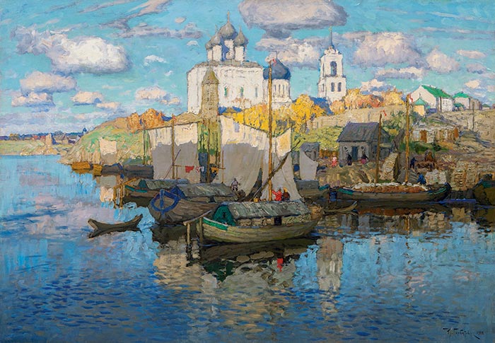 К.И. Горбатов. Вид древнего Пскова. 1918