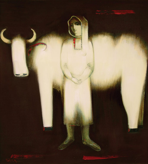 Ю.С.Григорян. Кормилица. 2001. х.м., 116х110
